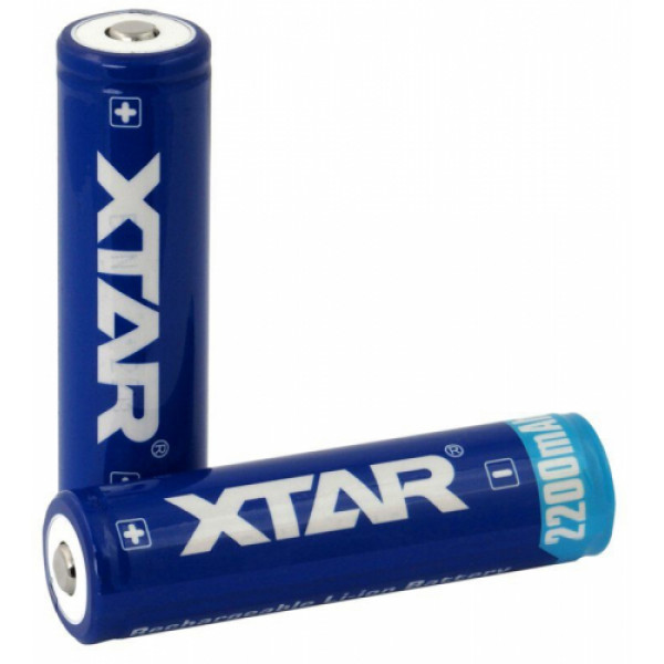 XTAR 18650 3.7V 2200mAh Li-ion akumulators