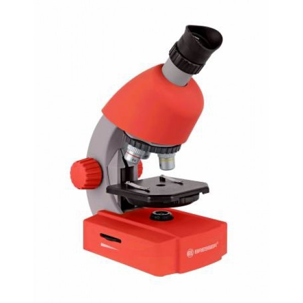 Bresser Junior 40x-640x mikroskops (sarkans)